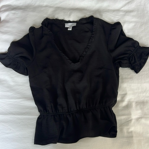 TOPSHOP BLACK BLOUSE - Picture 1 of 4
